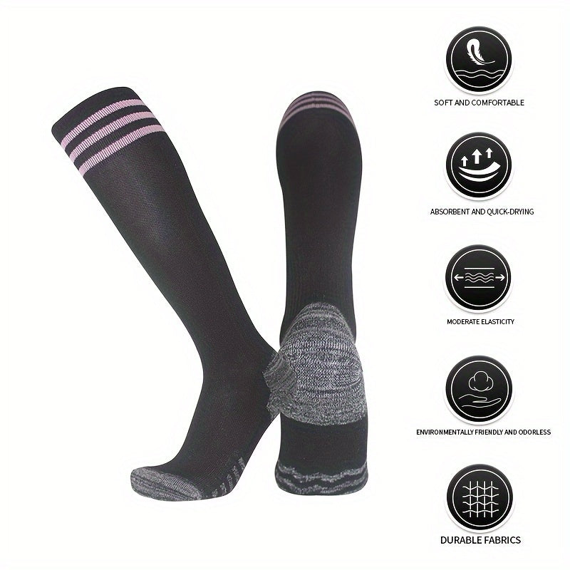 Men's Compression Over Calf Sport Socks - Breathable for Cycling