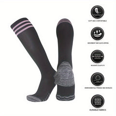 Men's Compression Over Calf Sport Socks - Breathable for Cycling