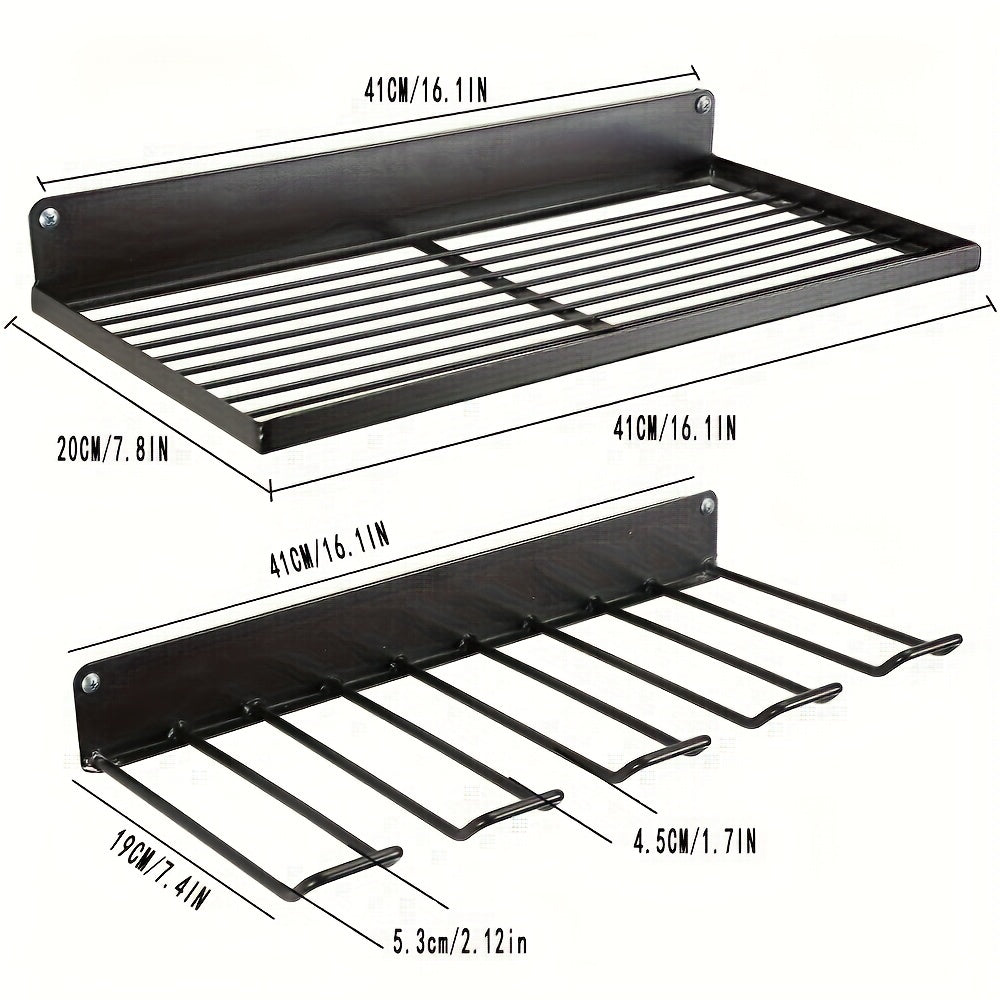2-Layer Power Tool Organizer Wall Mount - Tool Rack Storage