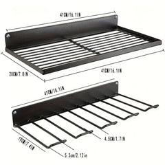 2-Layer Power Tool Organizer Wall Mount - Tool Rack Storage