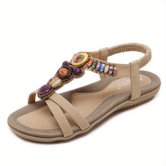 Boho Style Open Toe Sandals for Girls Lightweight Comfortable Anti Slip Sandals