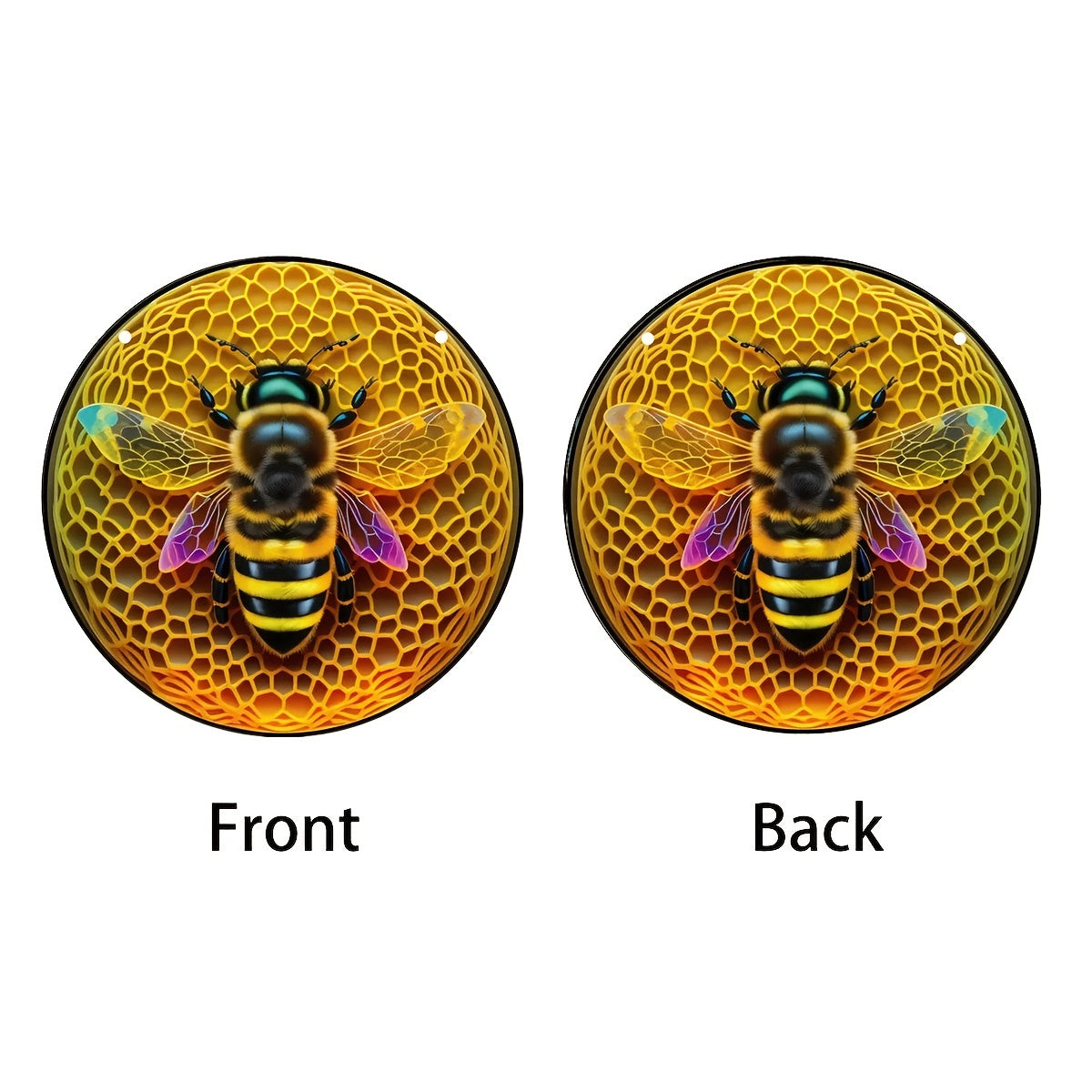 Bee Suncatcher Stained Glass Window Hanging for Home Decor