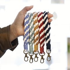 Boho Macrame Wristlet Keychain for Girls