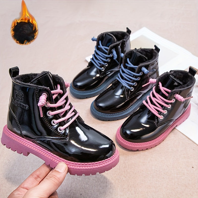 Girls Soft Warm Fleece Boots - Indoor Outdoor Walking Winter