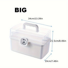 Multifunctional 3-layer Transparent Medicine Storage Box