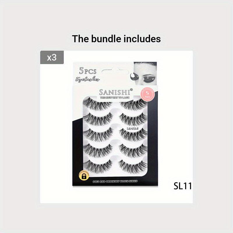 Cat Eye Wispy Lashes Natural Cross Fluffy False Eyelashes