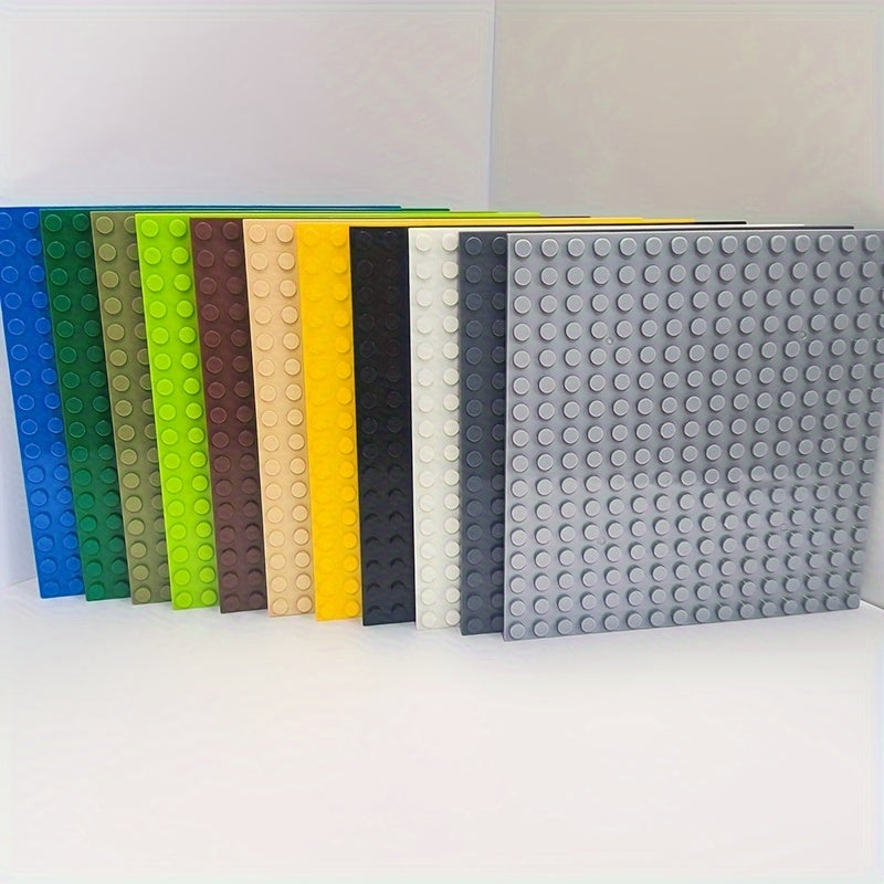 Double Sided 12x12 Building Block Base Plate with Toy Accessories