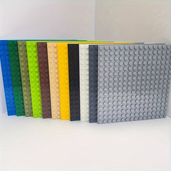 Double Sided 12x12 Building Block Base Plate with Toy Accessories