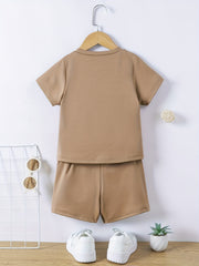 Boys Casual Short Sleeve T-shirt & Shorts Set - Summer Kids Clothing