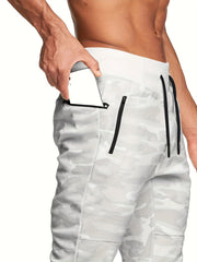 Camouflage Men's Sports Pants with Zipper Pocket
