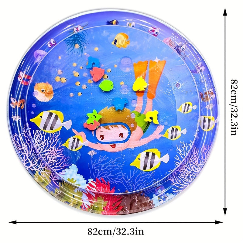 Purple 32 3inch Cartoon Inflatable Crawling Mat Sports And Pool Entertainment