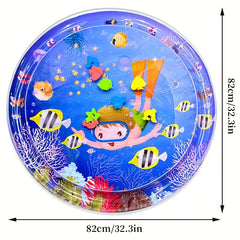 Purple 32 3inch Cartoon Inflatable Crawling Mat Sports And Pool Entertainment