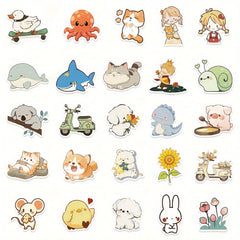 50pcs Stroke Series Phone Case Graffiti Stickers Waterproof Decoration DIY Stick