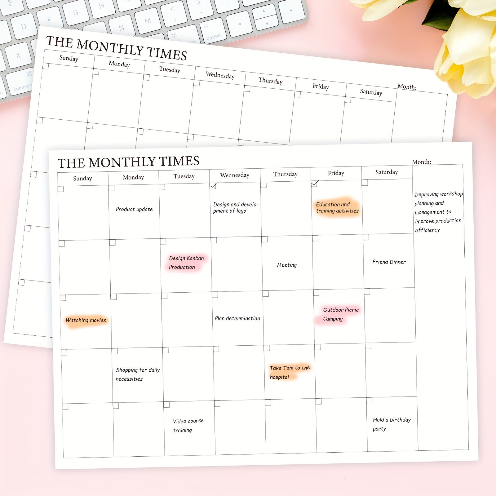 Monthly Planner To Do List Work Organizer for Students