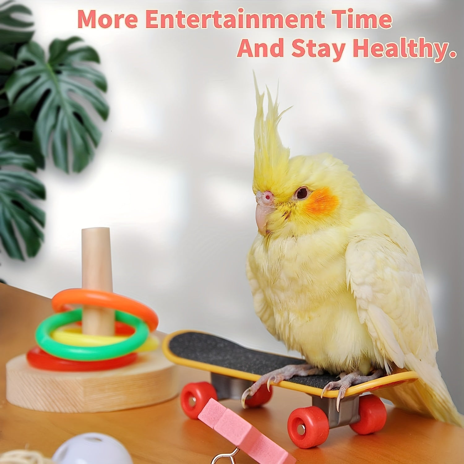5pcs Interactive Parrot Toys Set - Promotes Exercise and Mental Stimulation