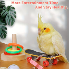 5pcs Interactive Parrot Toys Set - Promotes Exercise and Mental Stimulation