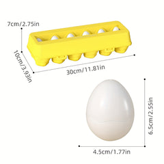 12pcs Easter Egg Sorting Set for Toddlers - Develop Fine Motor Skills