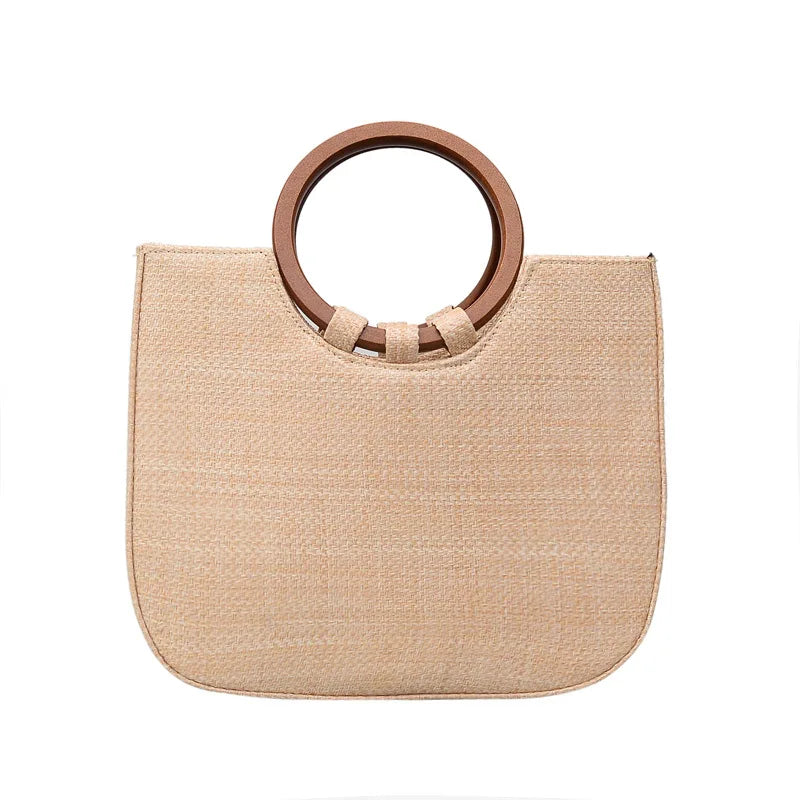 Women's Straw Tote Bag Handbag Beach Summer Shoulder Bag