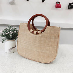 Women's Straw Tote Bag Handbag Beach Summer Shoulder Bag