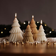 2pcs Christmas Tree Candle Making Silicone Molds - DIY Aromatic Wax Candle Soap