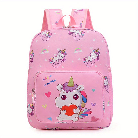 Kids Cartoon Unicorn Backpack Large Capacity Schoolbag