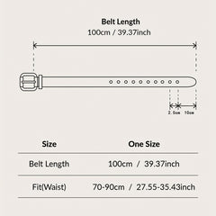 Lychee Embossed Belt Triple O Ring Buckle Jeans Pants Waist Belts for Women
