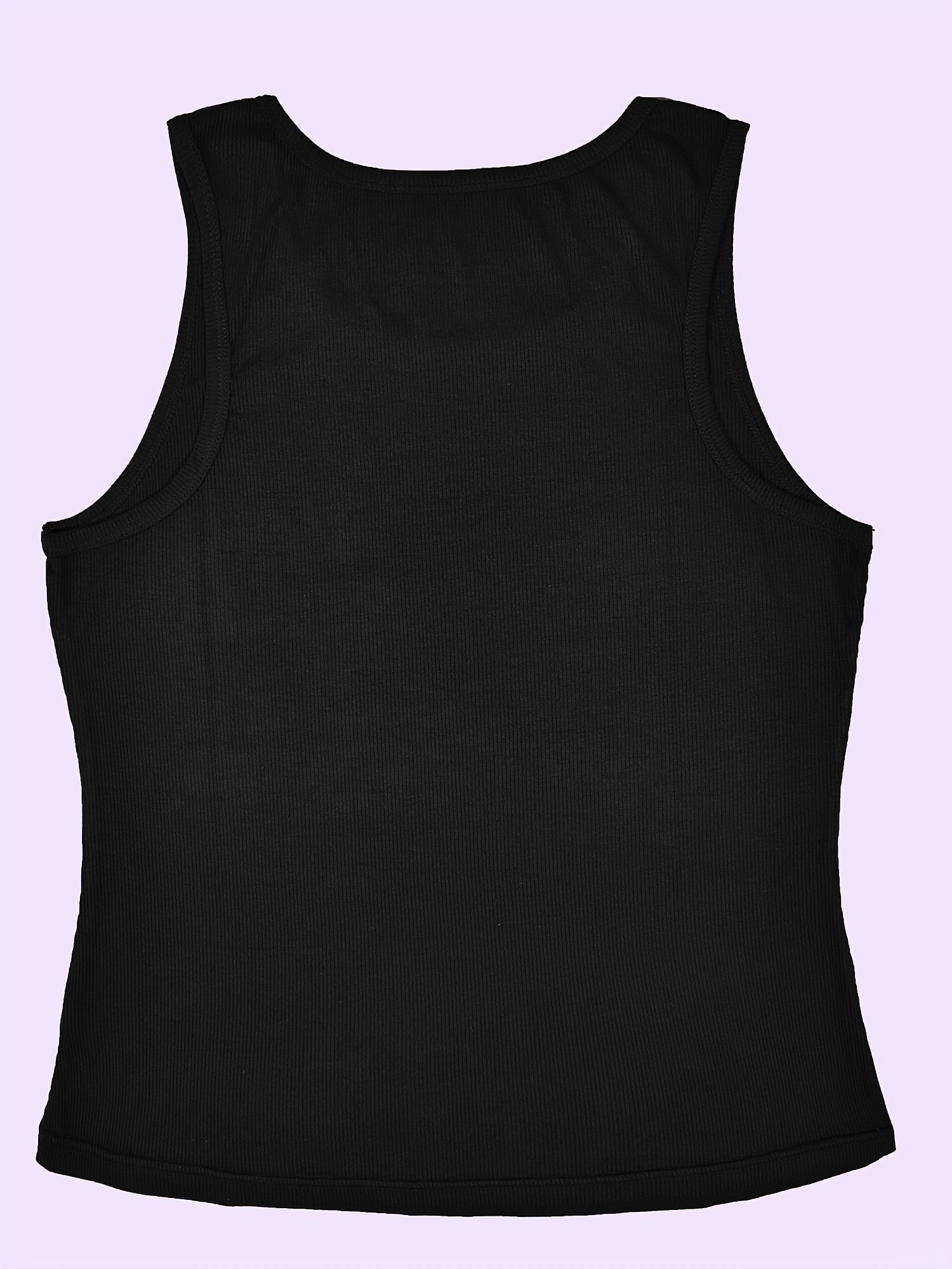 4pcs Solid Tank Tops Sleeveless Crew Neck Women's Lingerie
