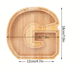 Wooden 26 Letter English Savings Tank Holiday Gift Decoration Storage 17.78cm