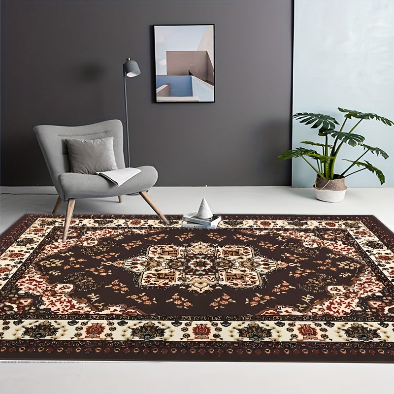 Vintage Boho Area Rug Oriental Traditional Non Skid Indoor Carpet