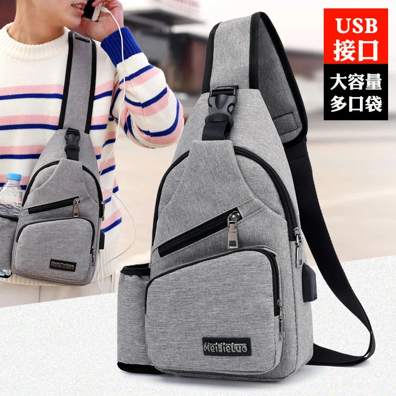 Small Casual Messenger Chest Bag Unisex Women Men