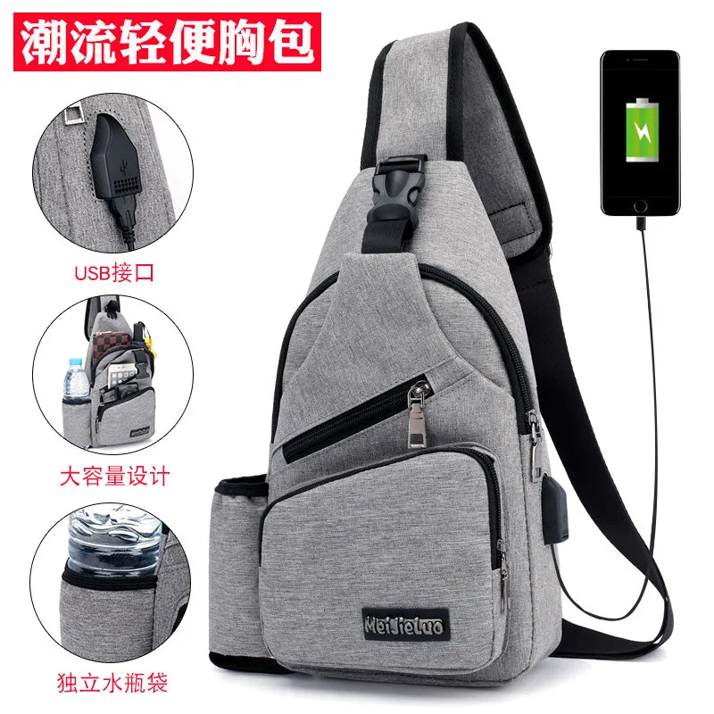 Small Casual Messenger Chest Bag Unisex Women Men