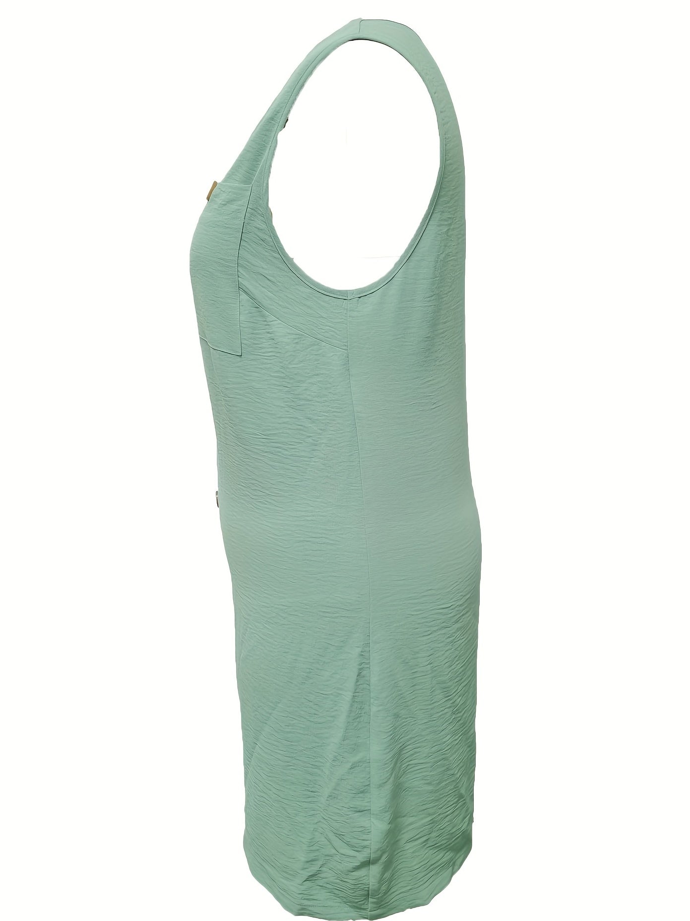 Casual Romper Women's Plus Plain V Neck Button Up Slight Stretch Rompe