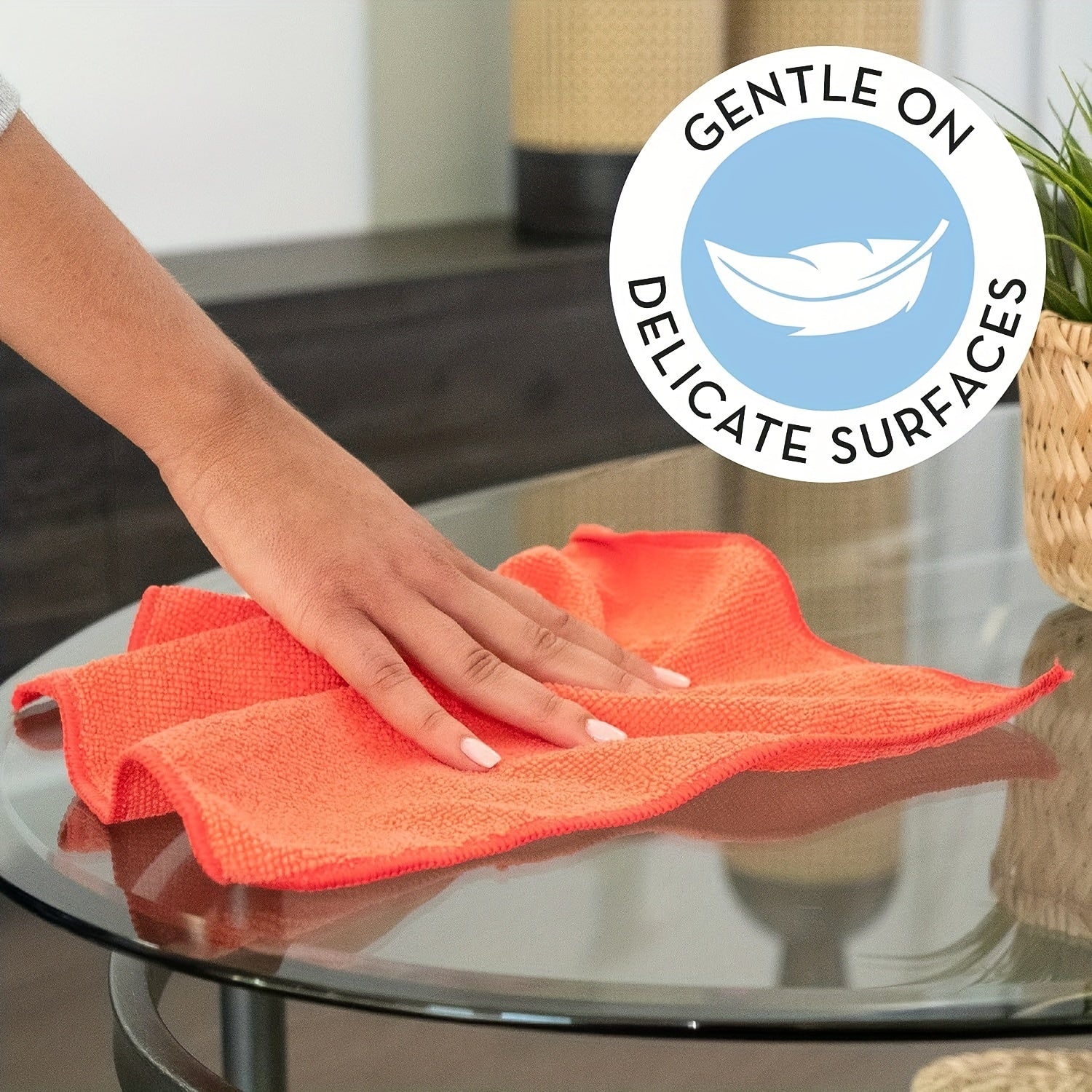 10pcs Microfiber Scouring Pad Square Dish Cloths for Kitchen Stove Antibacterial