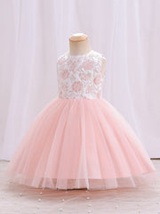 Girls Party Clothes Sleeveless Mesh Princess Dress