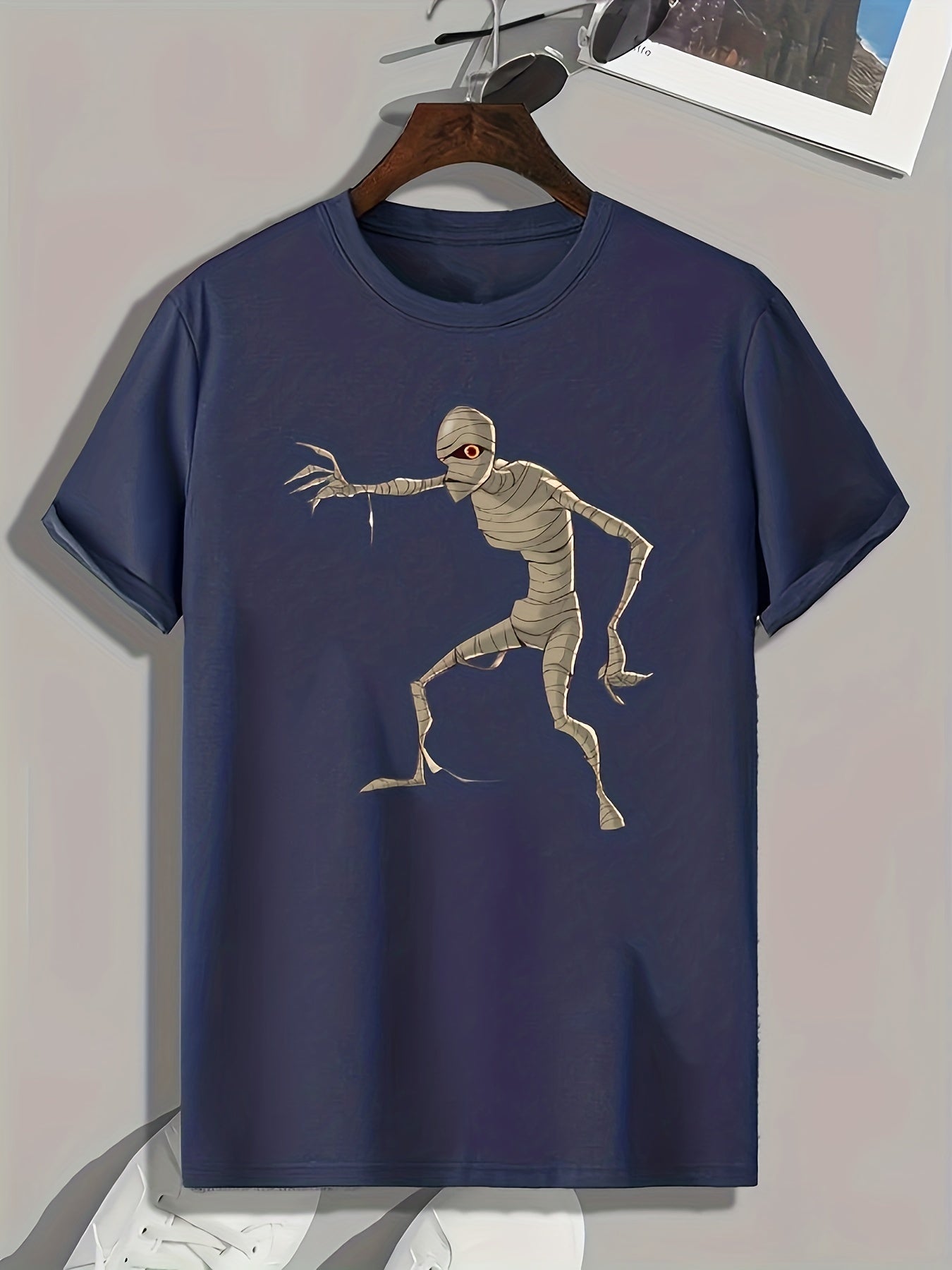 Mummy Print Men's Graphic T shirt Casual Comfy Tees For Summer