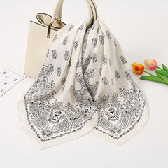 Silky Classic Paisley Bandana Satin Bandana Women's Retro Scarf