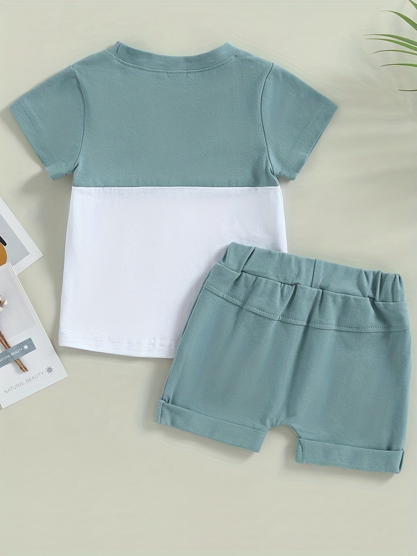 2pc Baby Boys Short Sleeve Top & Shorts Set for Summer