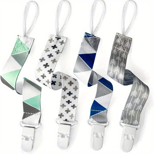 4pcs Baby Pacifier Chains Clips Set Teething Toys Teether