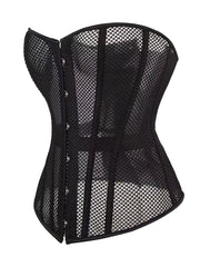 Mesh Corset Bustier Tummy Control Lace Up Body Shaper Women's Lingerie