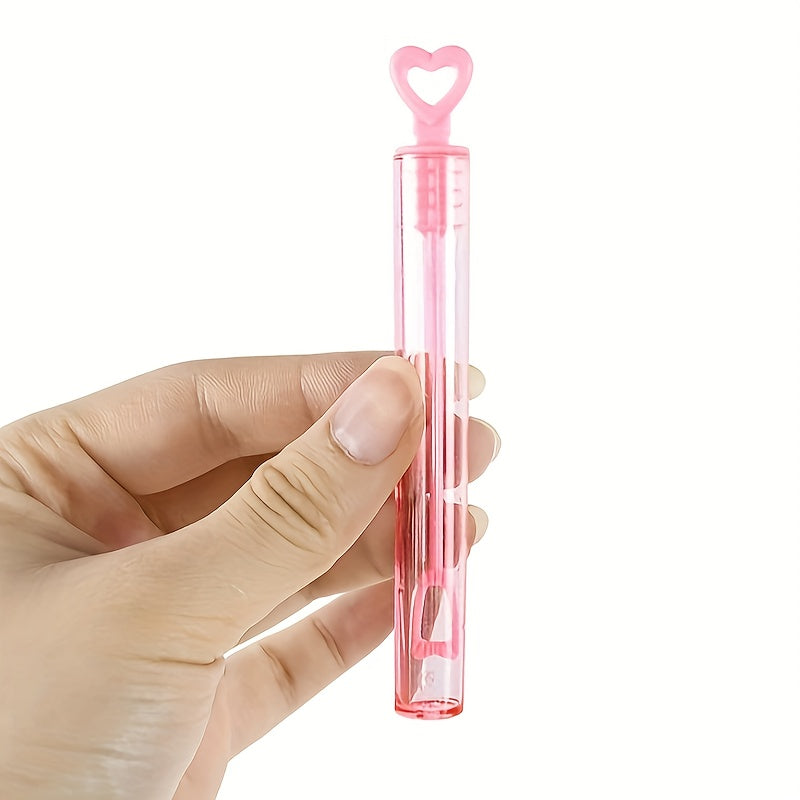 12pcs Love Heart Wand Tube Bubble Soap Bottle Wedding Birthday Party Decoration