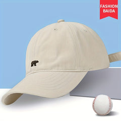 Unisex Sunshade Quick Drying Baseball Cap Bear Embroidery
