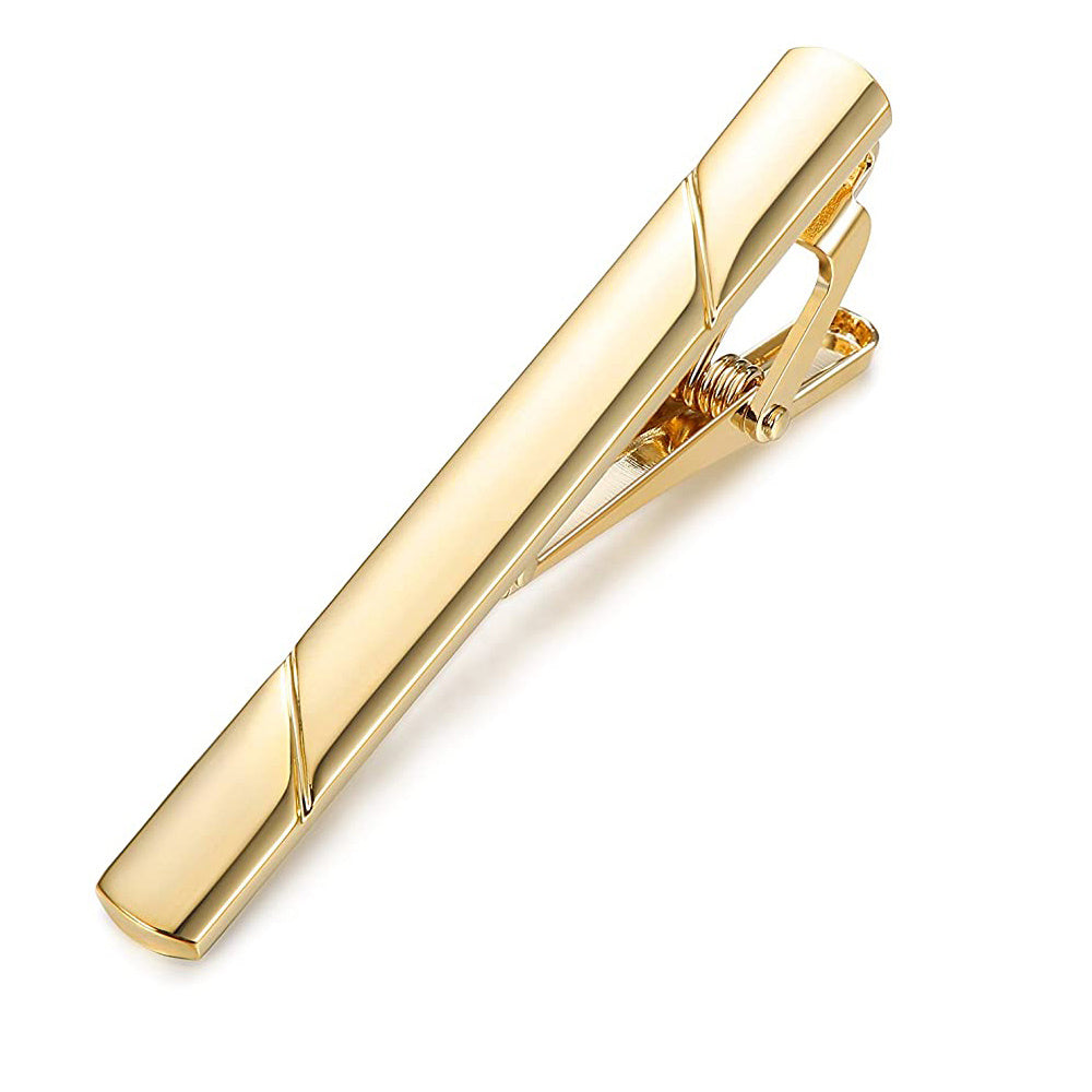 4pcs Men's Solid Tie Clips Set