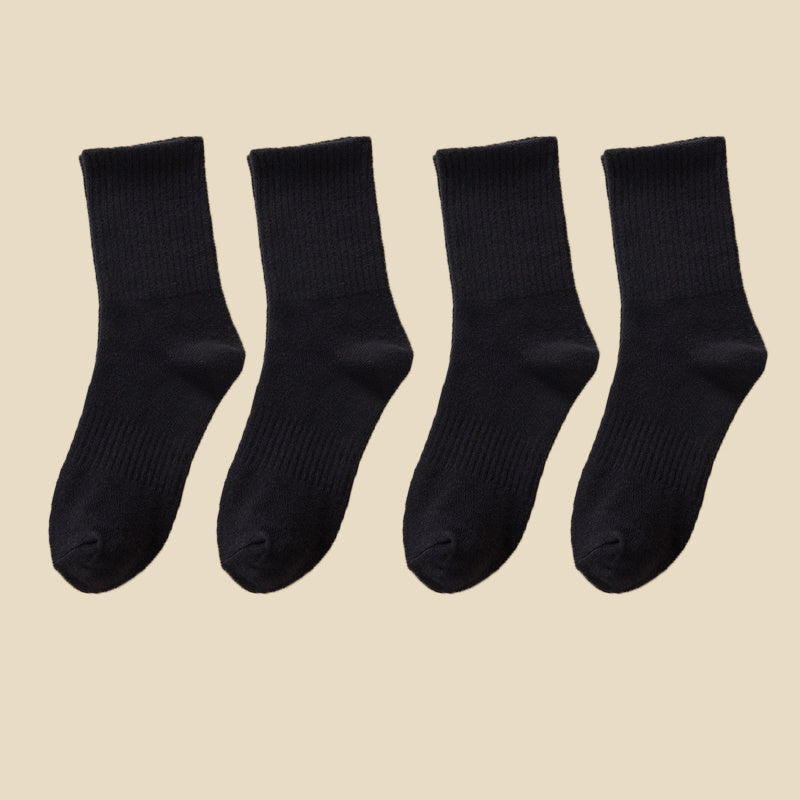 2 Pairs Classic Crew Socks Women's Stockings
