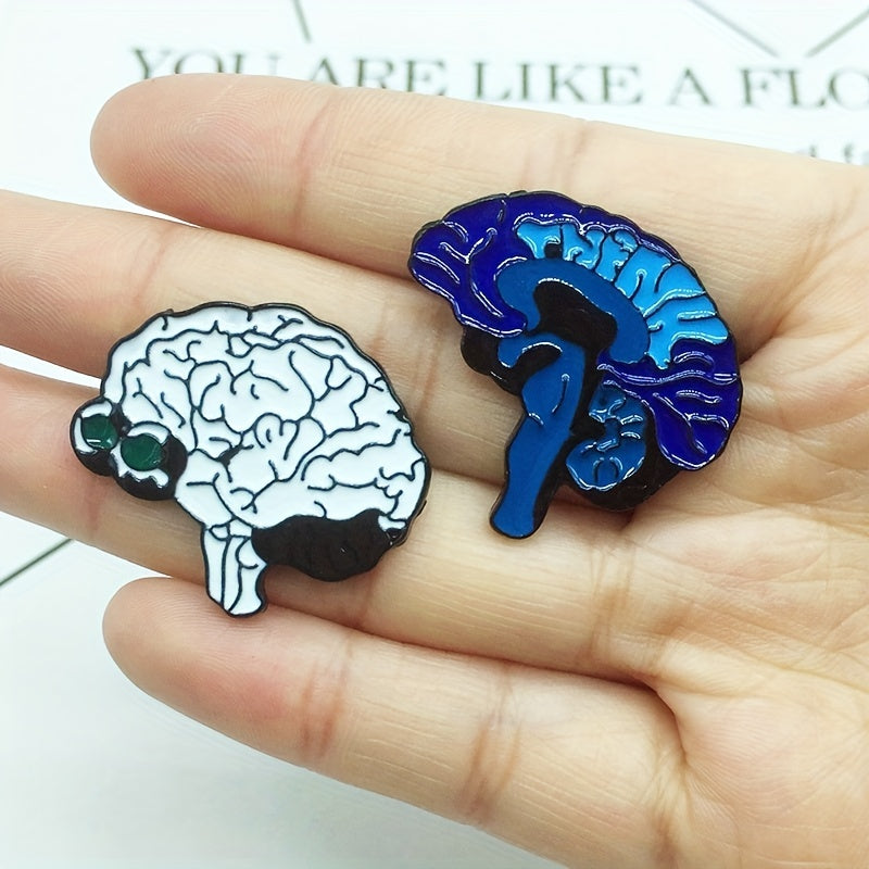 Cartoon Brain Alloy Brooch Jacket Accessories for Girls