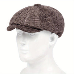 Casual Summer Striped British Beret with Breathable Advantage for Men Women
