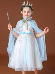 Girls Cartoon Sequin Princess Cloak Cape For Party Cosplay Dress Up