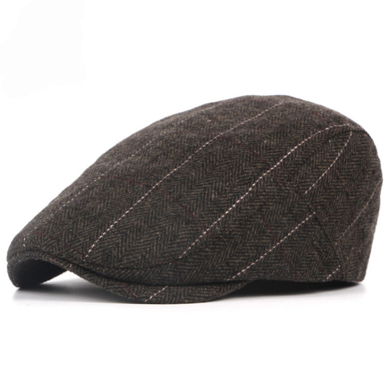 Men's Plaid Peaked Cap