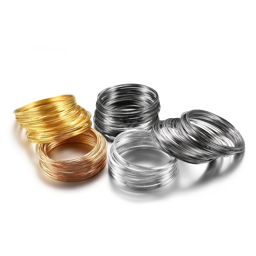 100 Loops Pack Diameter Silver Memory Beading Steel Wire For DIY Jewelry