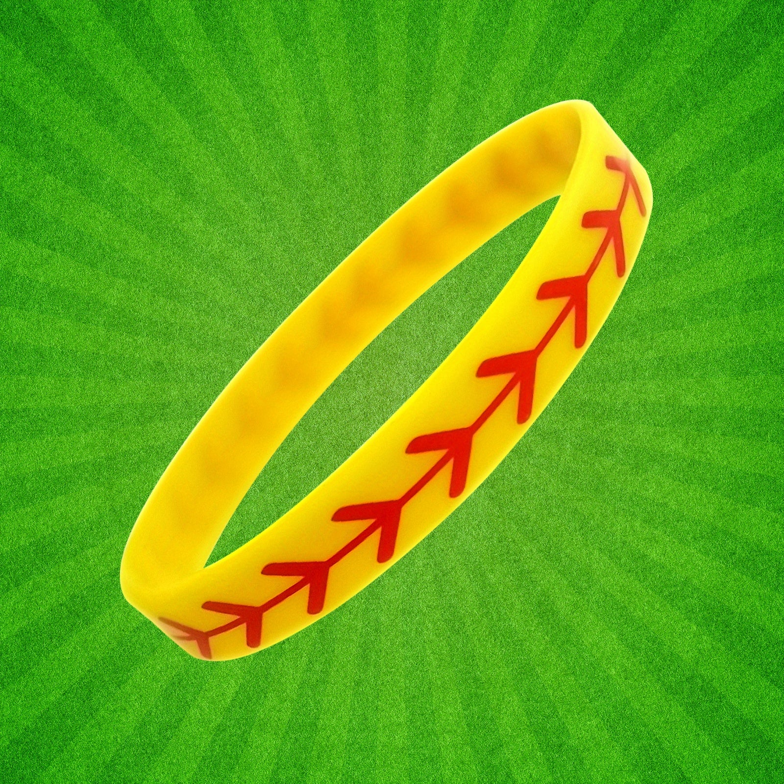 Softball Baseball Silicone Stretch Bracelet Sports Wristband