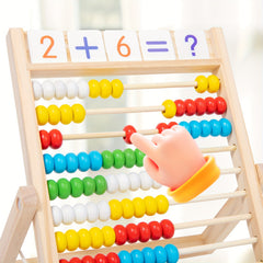 Wooden Computing Frame with Numbered Pegs